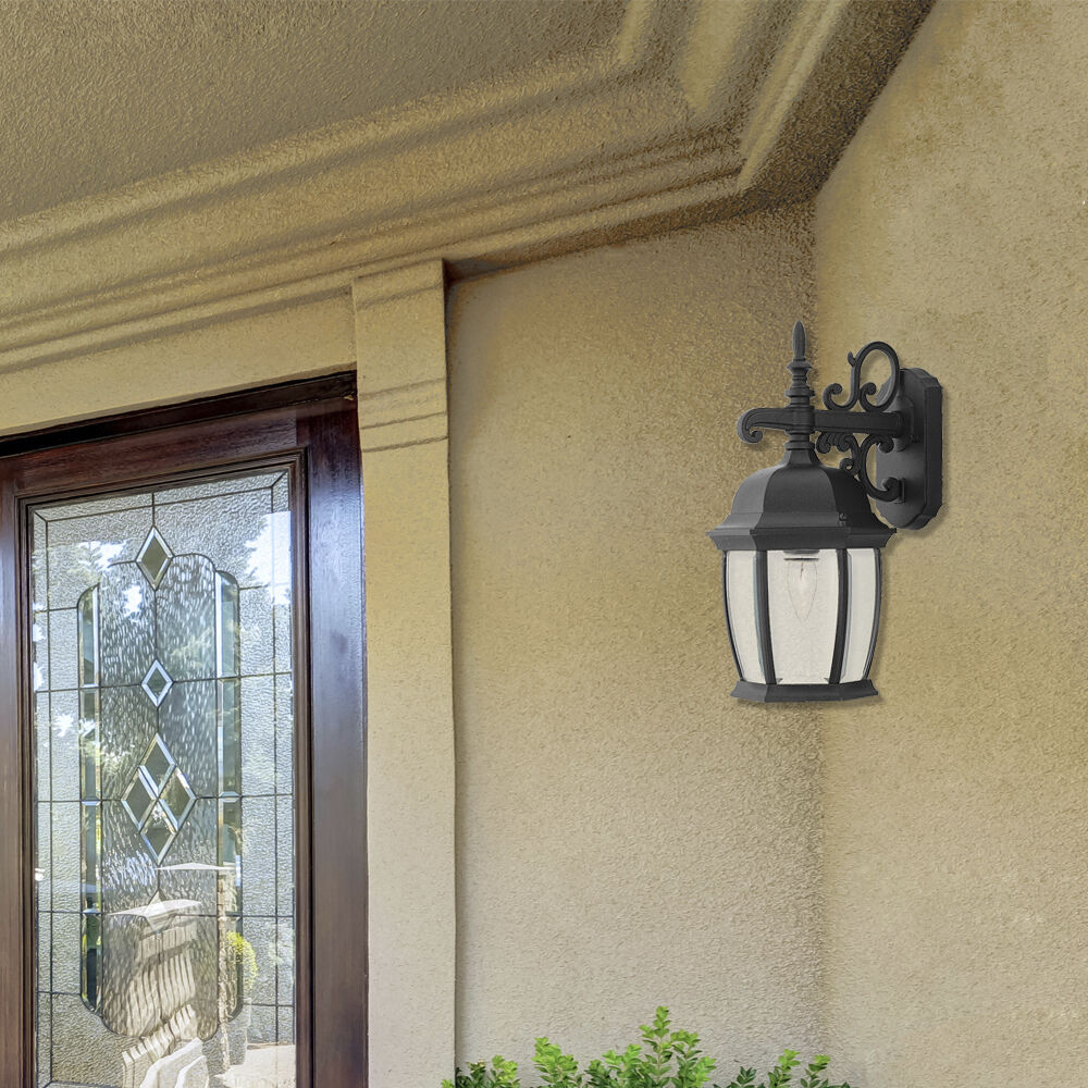 Tiverton 1 Light 16 inch Black Outdoor Wall Lantern